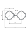 Ø28 - 1,7 mm Çiftli Boru Profil