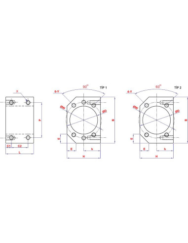 3205-3210, Flanşlı Somun Gövdesi
