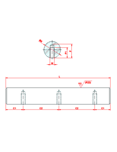 İndiksiyonlu Kromlu Delikli Mil 2