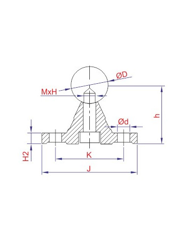 Mil Alt Destek - Profil + GCR15 Mil Ø40