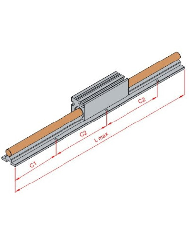 Mil Alt Destek - Profil + CK45 Mil Ø25