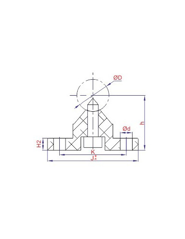 Mil Alt Destek - Profil + CK45 Mil Ø20