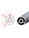 TAMBUR PROFİLİ ALÜMİNYUM Ø50 L: 3200 MM