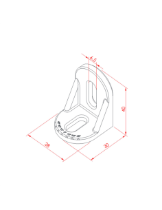 40x45 Açılı Köşe Bağlantı