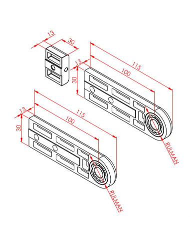 30x30 Gergi Tahrik Plakası Seti