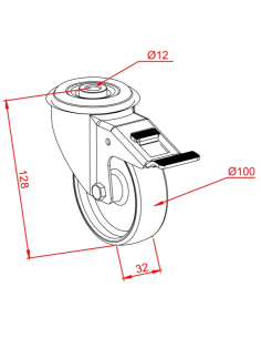 Ø100 Tekli Tekerlek 2