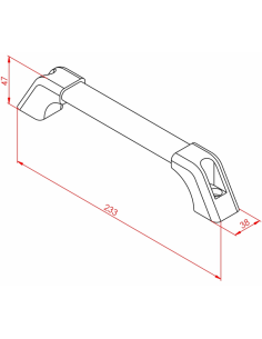Alüminyum Boru Kulp Oval 30x13 mm 2