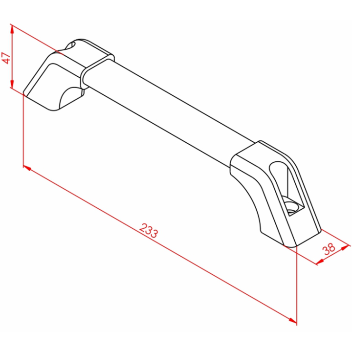 Alüminyum Boru Kulp Oval 30x13 mm