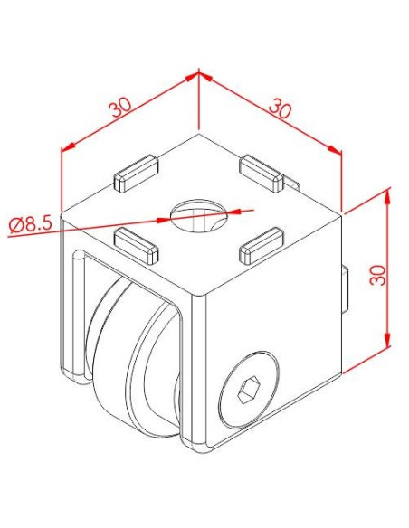 Kanal Sürgü Seti 30x30 SOL - Kanal 8