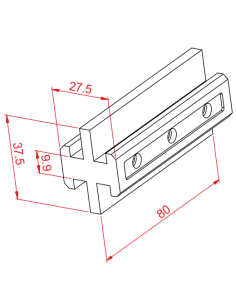Sürgü Rayı 45x45 K10 Tırnak 2