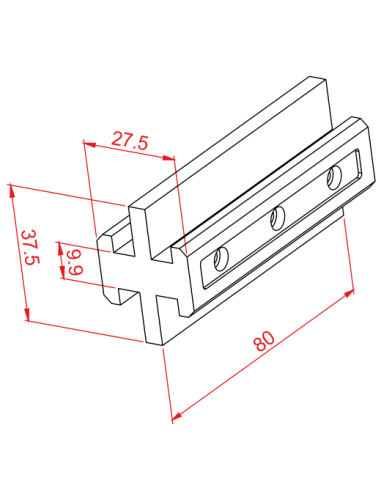 Sürgü Rayı 45x45 K10 Tırnak