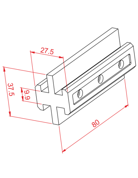 Sürgü Rayı 45x45 K10 Tırnak