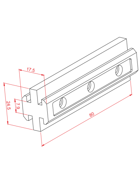 Sürgü Rayı 30x30 K8 Tırnaklı