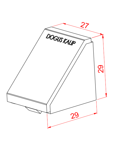 30x30 Geniş Köşe Bağlantı Kapağı Siyah