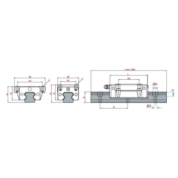 GHW 35 CC Geniş Tip Bilyali Lineer Araba