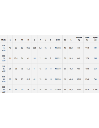 Kafesli Rulman Kapalı - Kısa Tip SCE...