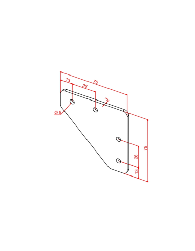 20x25 İki Yönlü Bağlantı Sacı