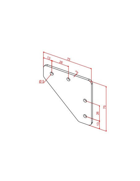 20x25 İki Yönlü Bağlantı Sacı