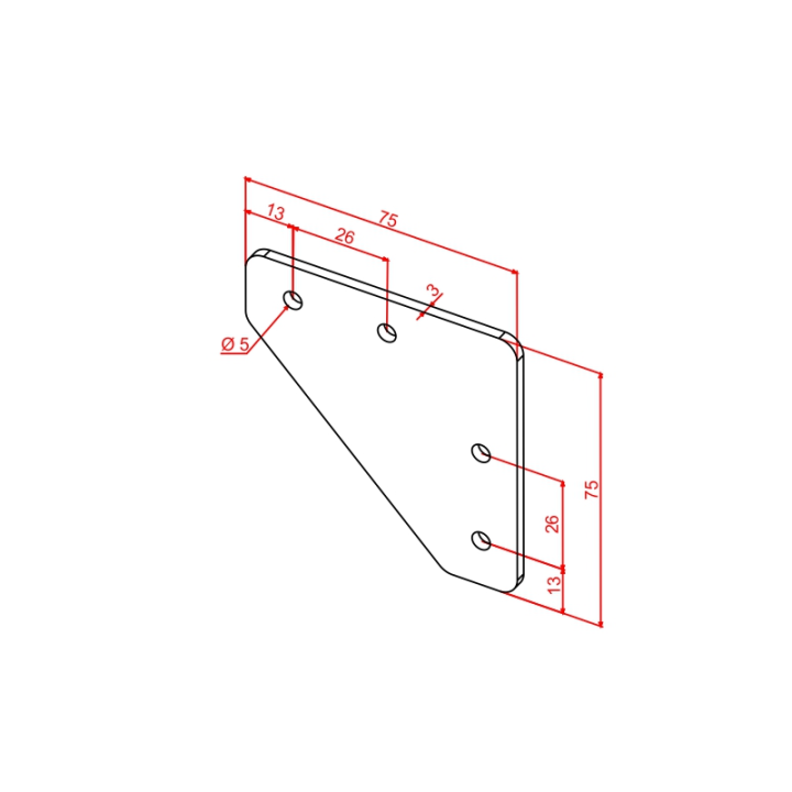 20x25 İki Yönlü Bağlantı Sacı