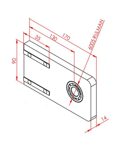 25x105 Modüler Konveyör Plakası, Sağ