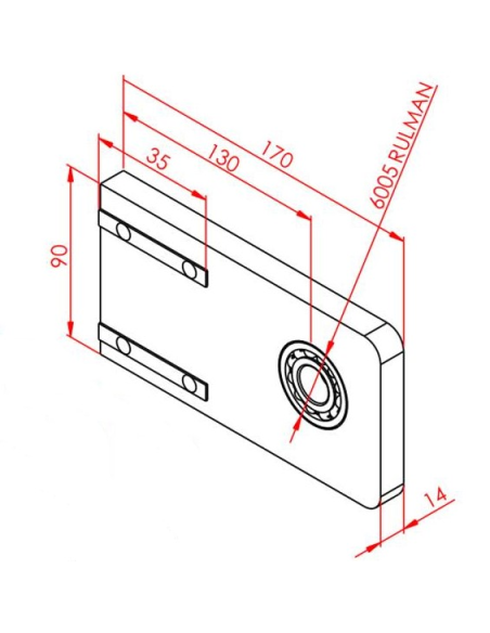 25x105 Modüler Konveyör Plakası, Sağ