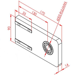 25x105 Modüler Konveyör Plakası, Sol