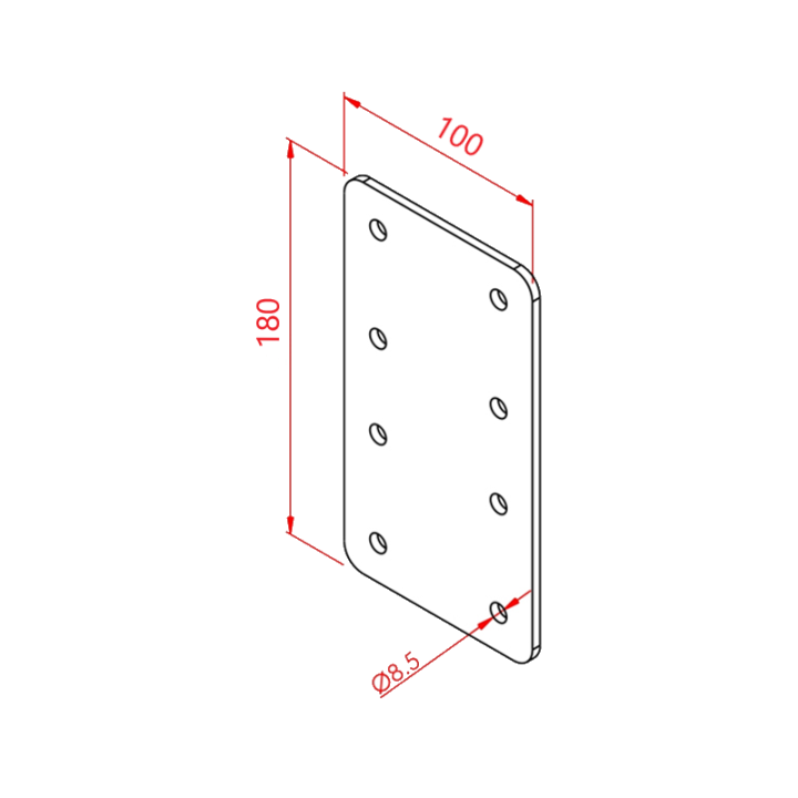 Düz Ek Bağlantı Parçası 23x127
