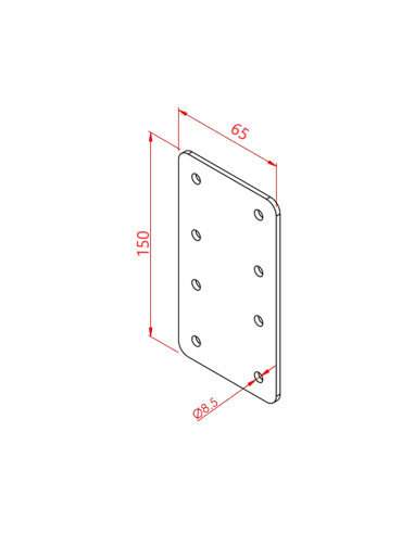Düz Ek Bağlantı Parçası 23x75