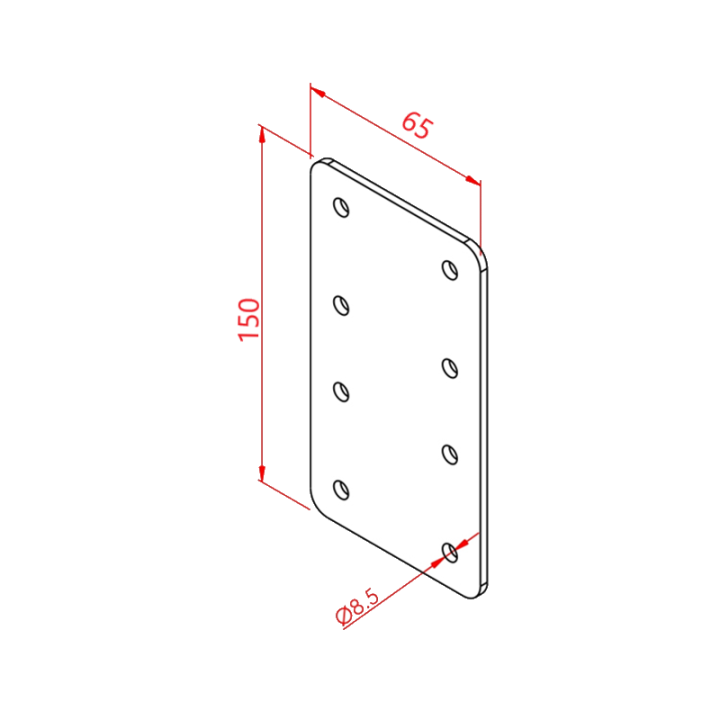Düz Ek Bağlantı Parçası 23x75